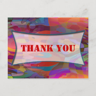 Abstract Pattern & your text   THANK YOU Postcard