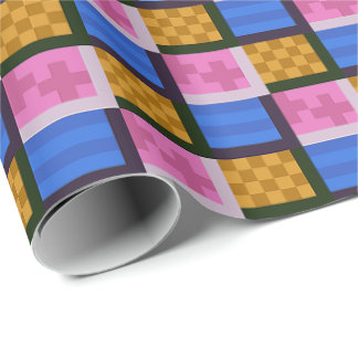 Abstract Patterned Boxes Wrapping Paper