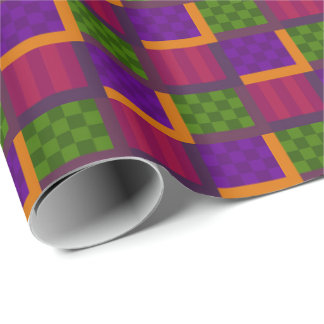Abstract Patterned Boxes Wrapping Paper
