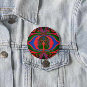 ABSTRACT PATTERNRound , Large, 3 Inch Round Button