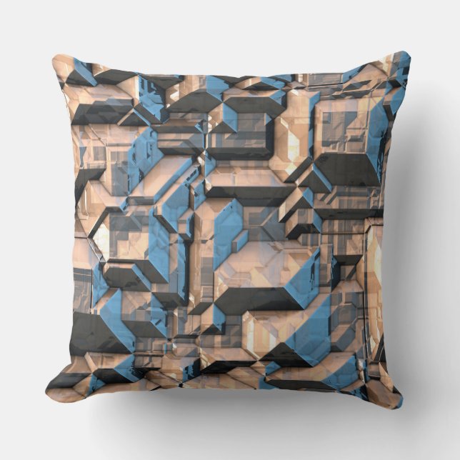 Abstract Patterns 29A-B Image Options Throw Pillow (Front)
