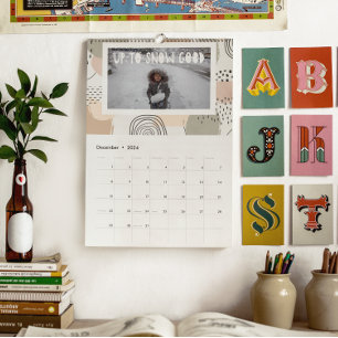 Abstract Patterns & Overlays   Photo Personalized Calendar