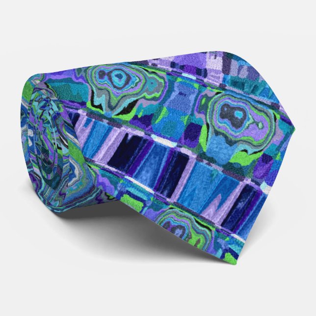 Abstract Paua Shell Tie (Rolled)