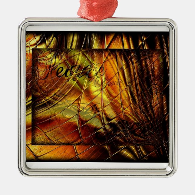 Abstract Peace of Glass Ornament (Front)
