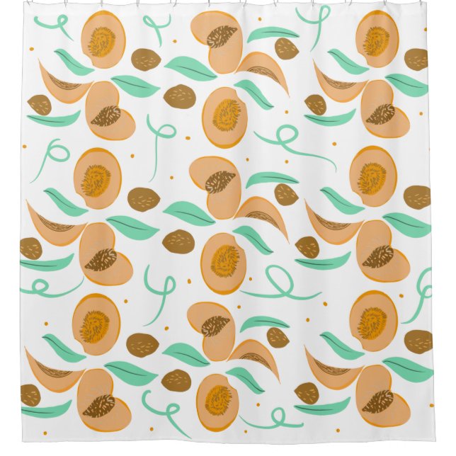 Abstract  Peach Fruit Slices Hand Drawn Pattern  (Front)