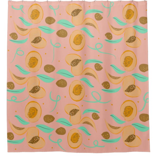 Abstract  Peach Fruit Slices Hand Drawn Pattern  S (Front)