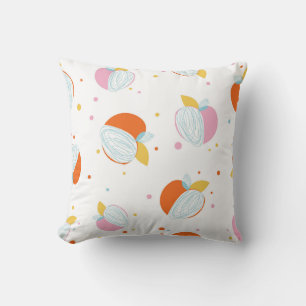 Abstract Peach Harmony Throw Pillow