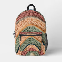 Abstract Peach Sage Teal Rainbow Arch Backpack