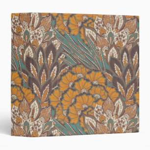 Abstract Peacock Feather Pattern Binder
