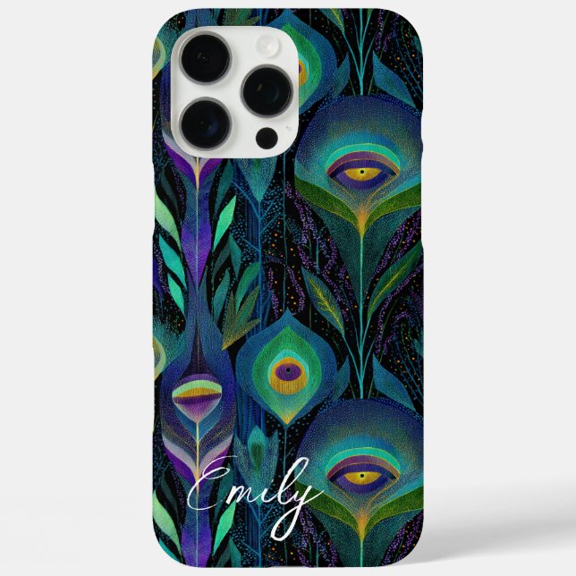 Abstract Peacock Feather Pattern  Case-Mate iPhone Case (Back)