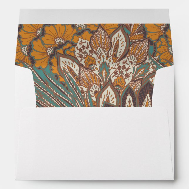 Abstract Peacock Feather Pattern Envelopes (Back (Bottom))