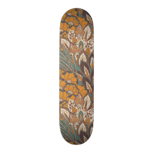 Abstract Peacock Feather Pattern Skateboard