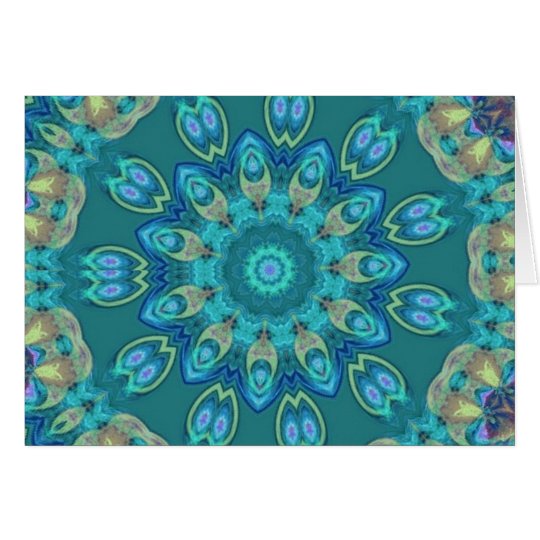 Abstract Peacock Feathers Card