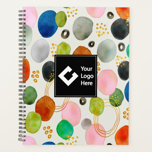 Abstract Pebble Gold Glitter Art  Planner (Front)