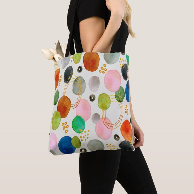 Abstract Pebble Gold Glitter Art Tote Bag (Close Up)