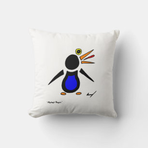 Abstract Penguin Pillow