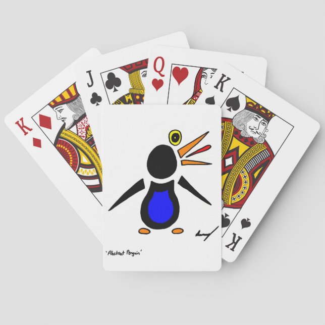 Abstract Penguin Playing Cards (Back)