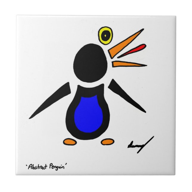 Abstract Penguin Tile (Front)