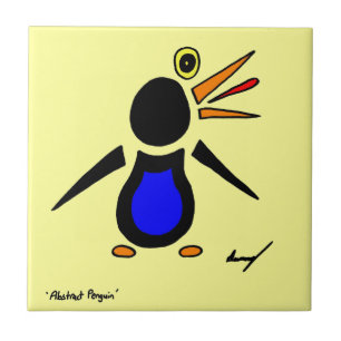Abstract Penguin Tile - Yellow