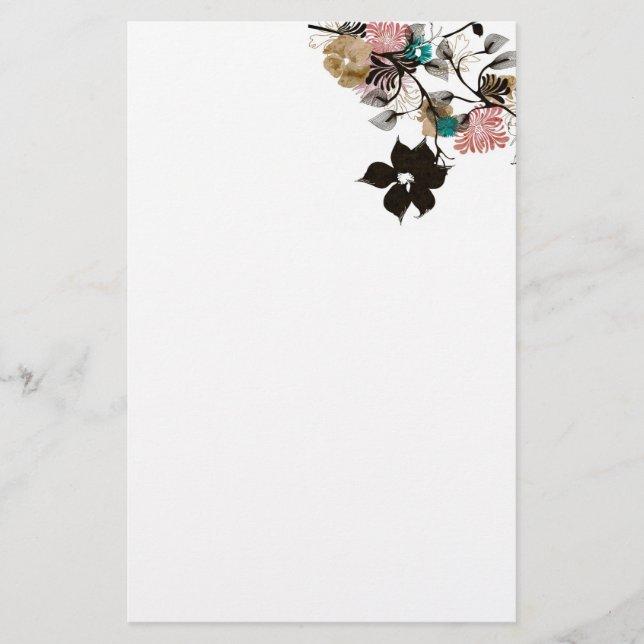 Abstract peonies Stationery (Front)