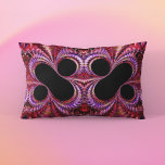 Abstract Percent Sign Fractal Lumbar Pillow<br><div class="desc">This lumbar pillow features two mirror images of a beautiful fractal art with black percent sign on an abstract red,  pink,  and purple background.</div>