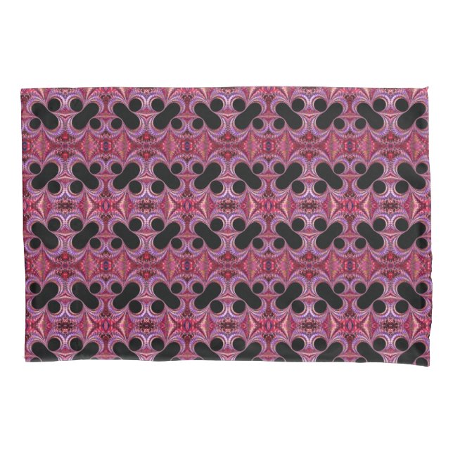 Abstract Percent Sign Fractal Pattern Pillowcase (Front)