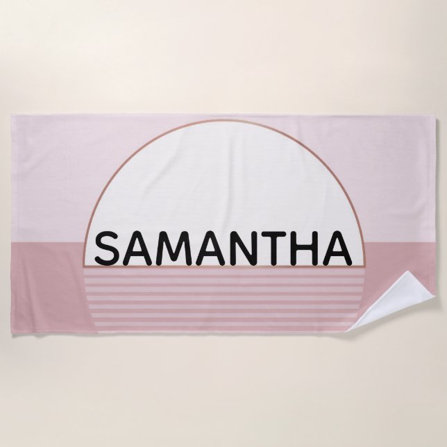 Abstract Personalized Beach Towel (Front)
