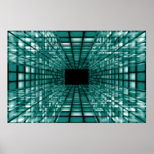Abstract perspective background poster