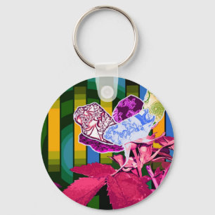 Abstract Perspective Keychain