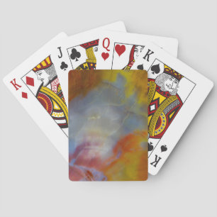 Abstract Petrified Wood close-up Playing Cards