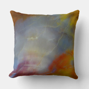 Abstract Petrified Wood close-up Throw Pillow