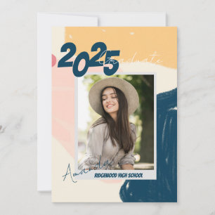 Abstract Photo Class of 2025 Graduation Party  Invitation