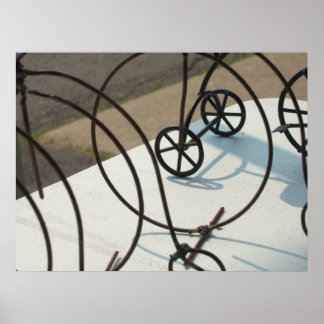 Abstract Photo of bicycles Poster