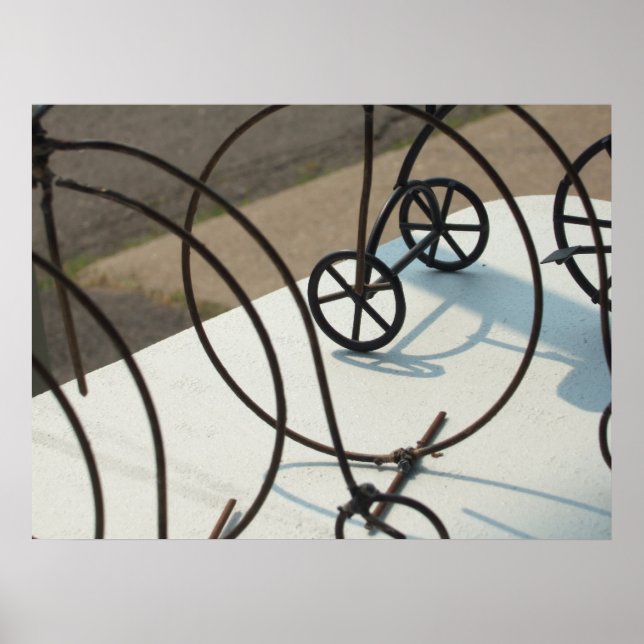 Abstract Photo of bicycles Poster (Front)