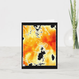 Abstract Photography Light Burning Fire Sticker Card