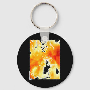Abstract Photography Light Burning Fire Sticker  Keychain