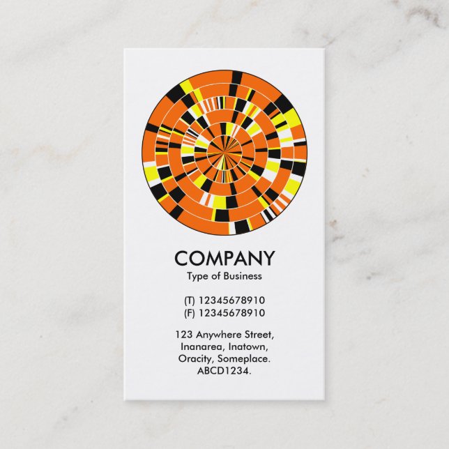 Abstract Pi Wheel 04 Business Card (Front)