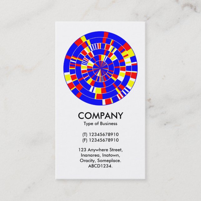 Abstract Pi Wheel 08 Business Card (Front)