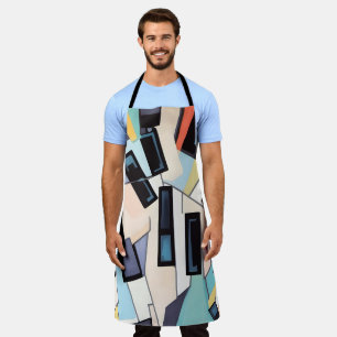 Abstract piano keys artwork apron
