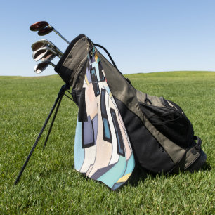 Abstract piano keys artwork golf towel