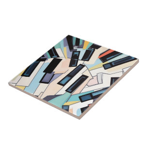 Abstract piano keys artwork tile