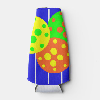 Abstract pickleball court & balls bottle cooler