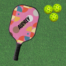 Abstract Pickleball script name paddle Girl/women