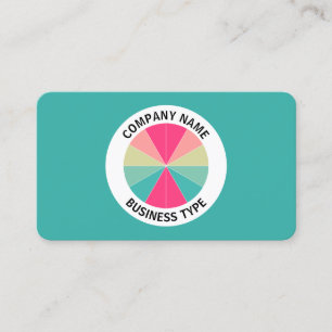 Abstract Pie 01 - Green #38AFA7 Business Card