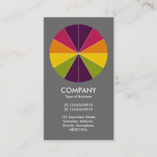 Abstract Pie 02 - Grey #6a6a6a Business Card