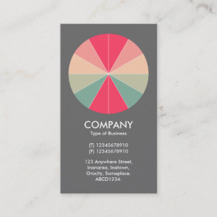 Abstract Pie 03 - Grey #6a6a6a Business Card