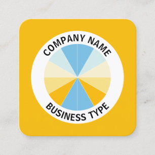 Abstract Pie 04 - Amber #F8BC08 Square Business Card