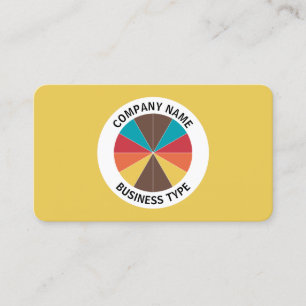 Abstract Pie 05 - Yellow #E9C851 Business Card
