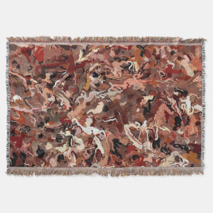 Abstract Pine Needles Throw Blanket