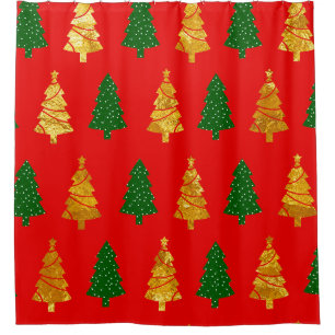 Abstract Pine Trees with Foil Texture Seamless Chr